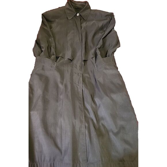 Vintage Jones New York‎ Wool Long Coat Petite XL Peacoat Black with Red Lining - Picture 6 of 15